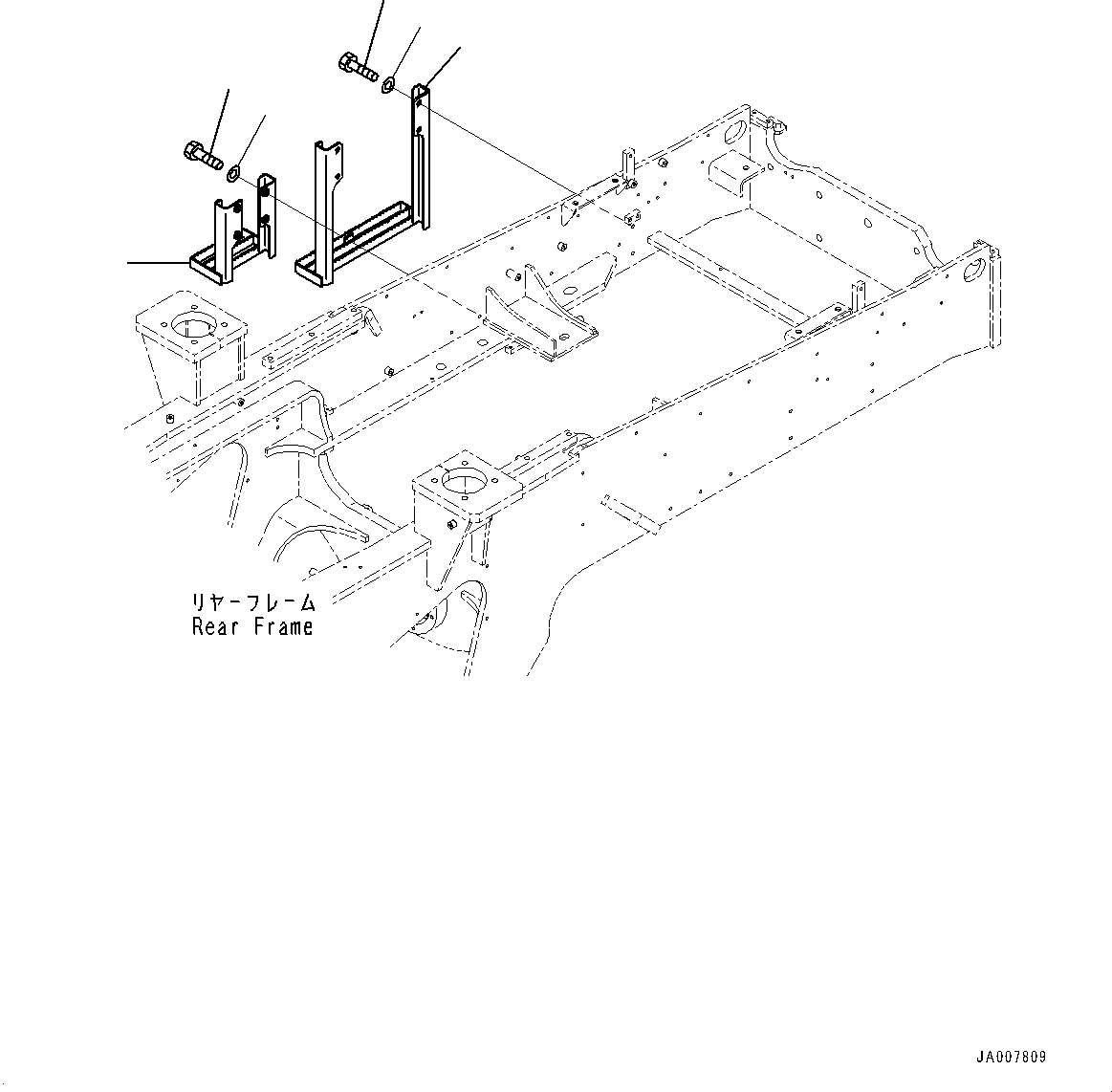 Wheel Loaders Komatsu / WA380Z-6 S/N 66847-UP(0000638C) / Articulate Lock Bar and Frame Cover, Step (#66847-)(J012003 : J4190-006003)