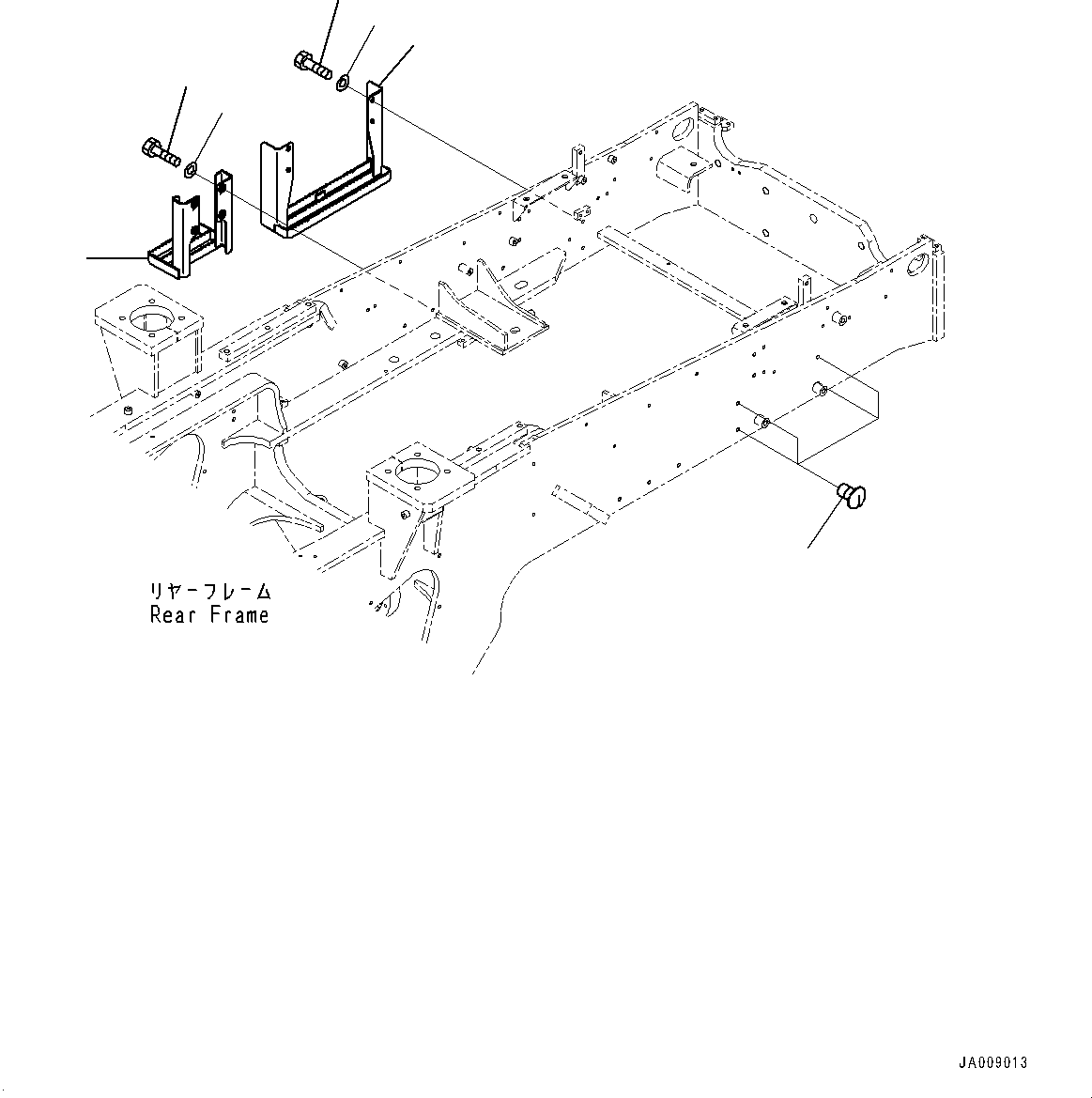 Wheel Loaders Komatsu / WA380Z-6 S/N 66847-UP(0000638C) / Articulate Lock Bar and Frame Cover, Step (#66847-)(J010003 : J4190-003003)