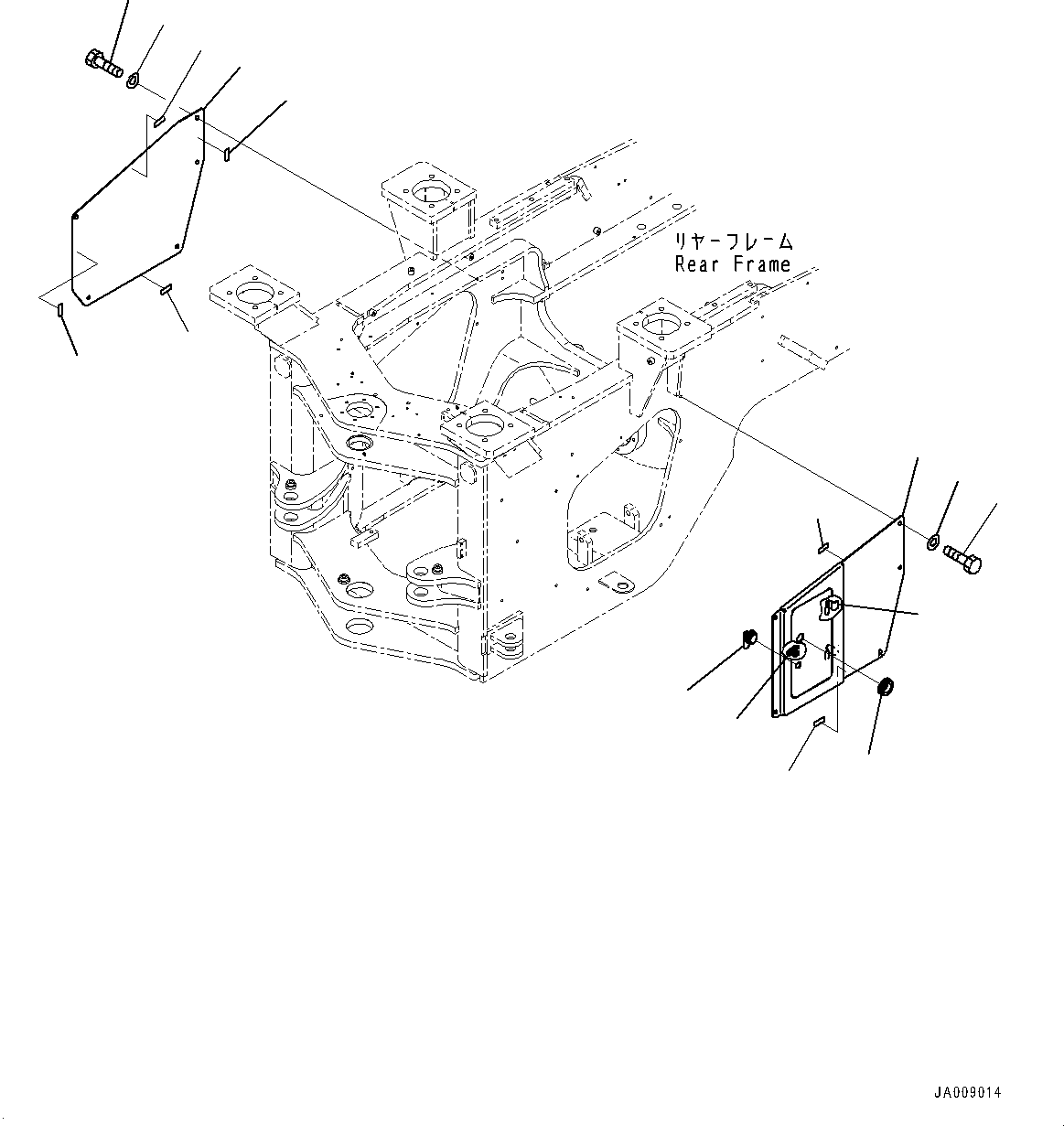 Wheel Loaders Komatsu / WA380Z-6 S/N 66847-UP(0000638C) / Articulate Lock Bar and Frame Cover, Side Cover (#66847-)(J020002 : J4190-023002)