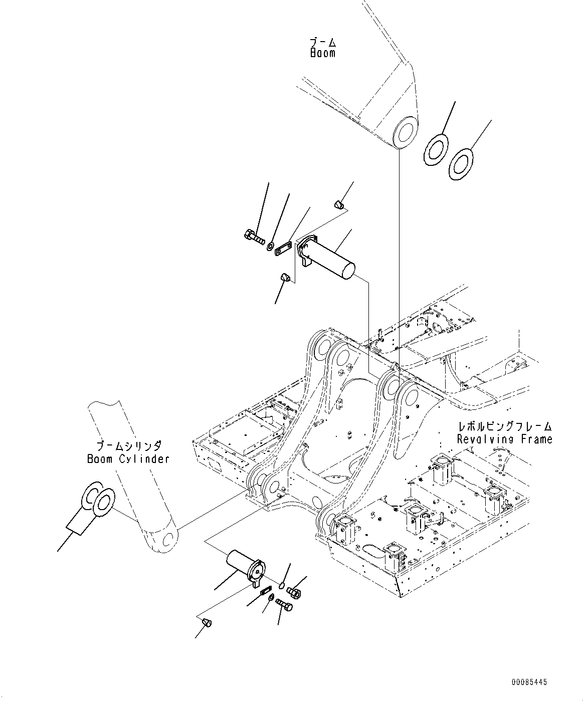 Excavators Komatsu / PC1250-8R S/N 35406-UP(0000640C) / Boom Foot Pin (#35201-)(J003001 : J1310-003001)