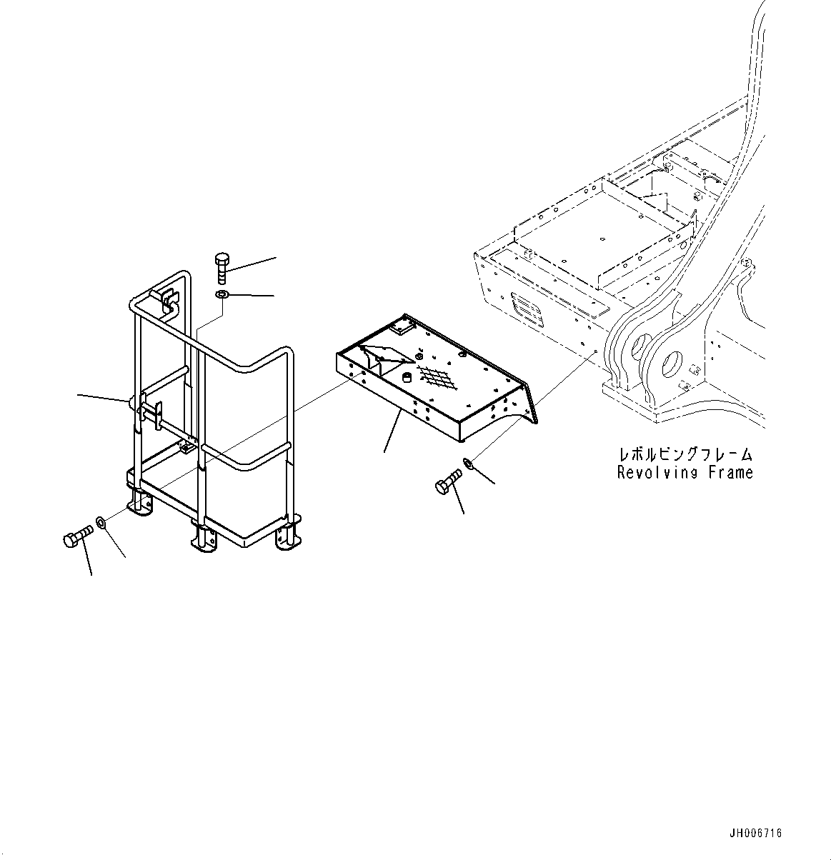 Excavators Komatsu / PC1250-8R S/N 35406-UP(0000640C) / Right Side Step (#35406-)(W003001 : W1120-005001)