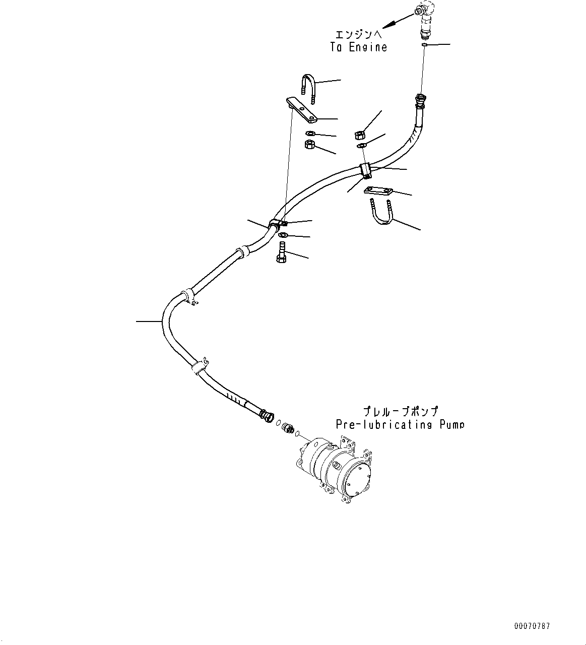 Dump Trucks Komatsu / HD785-7 S/N 30001-UP (KAL Spec.)(0000643C) / Engine Related Parts, Engine Pre-lubrication System (#30001-)(B002017 : B0000-023017)