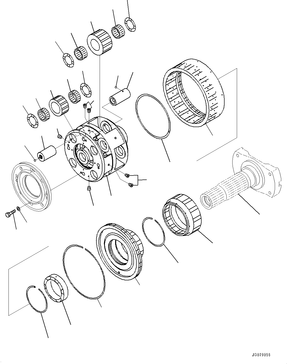 Dump Trucks Komatsu / HD785-7 S/N 30001-UP (KAL Spec.)(0000643C) / Torque Converter and Transmission, Carrier (1/4) (#30001-)(F003014 : F3300-007013)