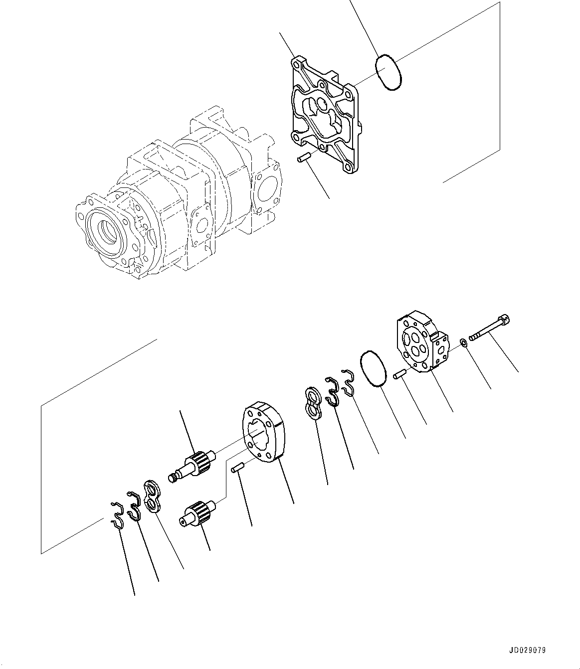 Dump Trucks Komatsu / HD785-7 S/N 30001-UP (KAL Spec.)(0000643C) / Torque Converter and Transmission, Inner Parts, Steering and Hoist Pump (2/3) (#30001-)(F004034 : F3300-009033)