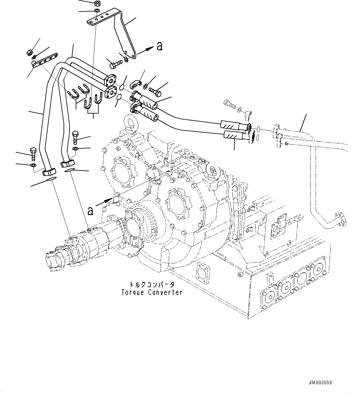 Dump Trucks Komatsu / HD785-7 S/N 30001-UP (KAL Spec.)(0000643C) / Torque Converter and Transmission, Suction Piping (1/2) (#30001-)(F004039 : F3300-009038)