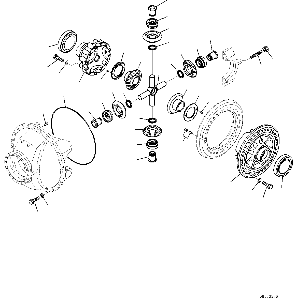 Dump Trucks Komatsu / HD785-7 S/N 30001-UP (KAL Spec.)(0000643C) / Rear Axle, Differential (3/3) (#30001-)(F006003 : F3500-012003)