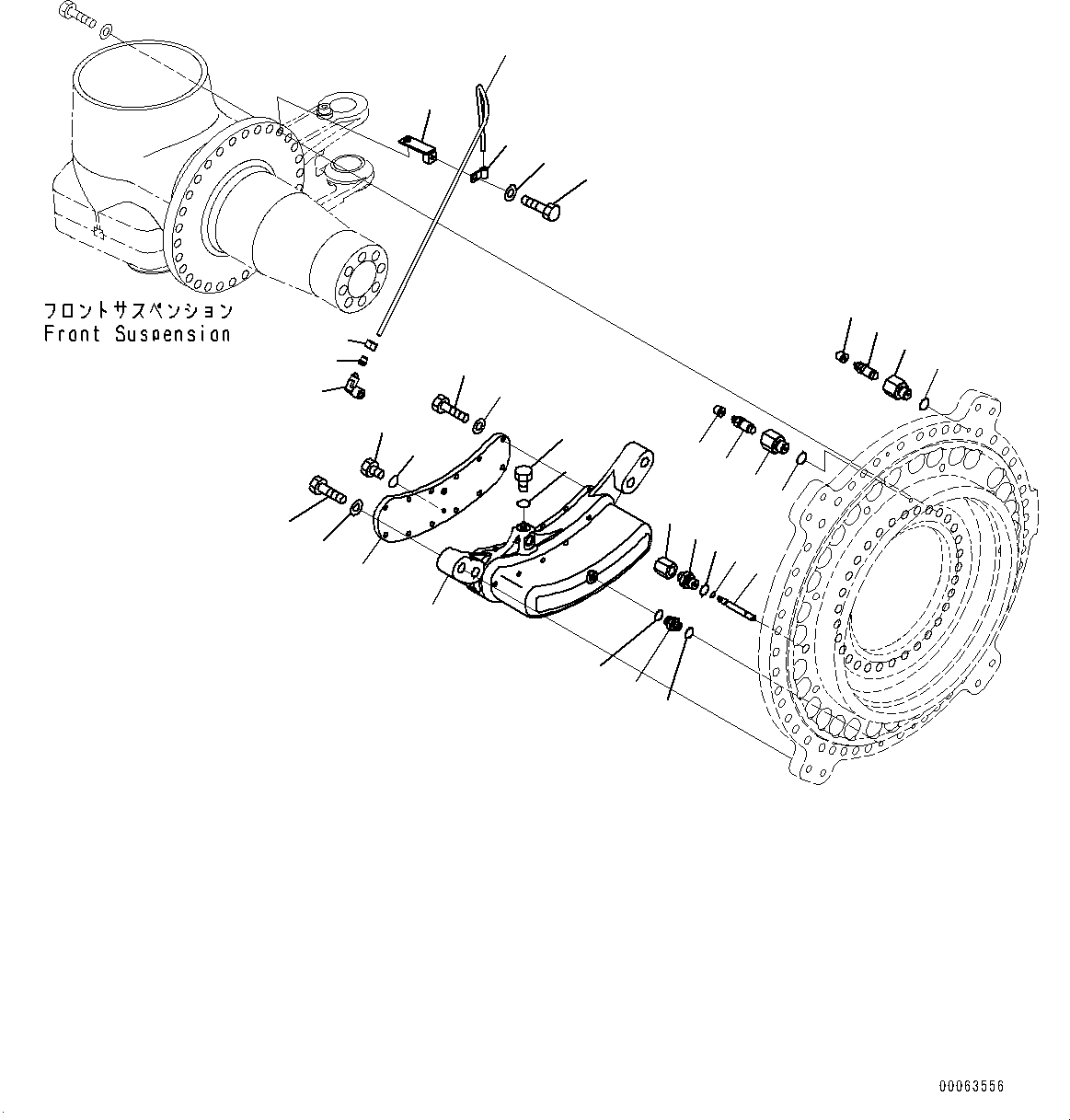 Dump Trucks Komatsu / HD785-7 S/N 30001-UP (KAL Spec.)(0000643C) / Front Axle, Brake, L.H. (1/3) (#30001-)(F012019 : F4400-031017)