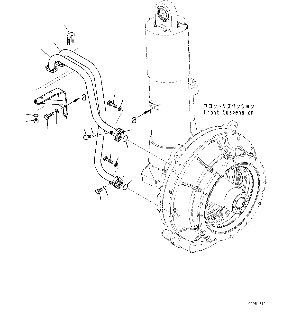 Dump Trucks Komatsu / HD785-7 S/N 30001-UP (KAL Spec.)(0000643C) / Front Axle, Lever, L.H. (#30001-30446)(F012028 : F4400-031026)