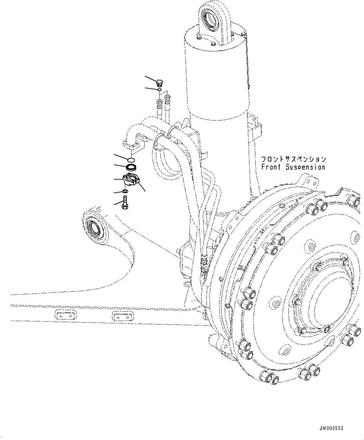 Dump Trucks Komatsu / HD785-7 S/N 30001-UP (KAL Spec.)(0000643C) / Front Axle, Brake Piping (2/2) (#30001-)(F019030 : F4400-037027)