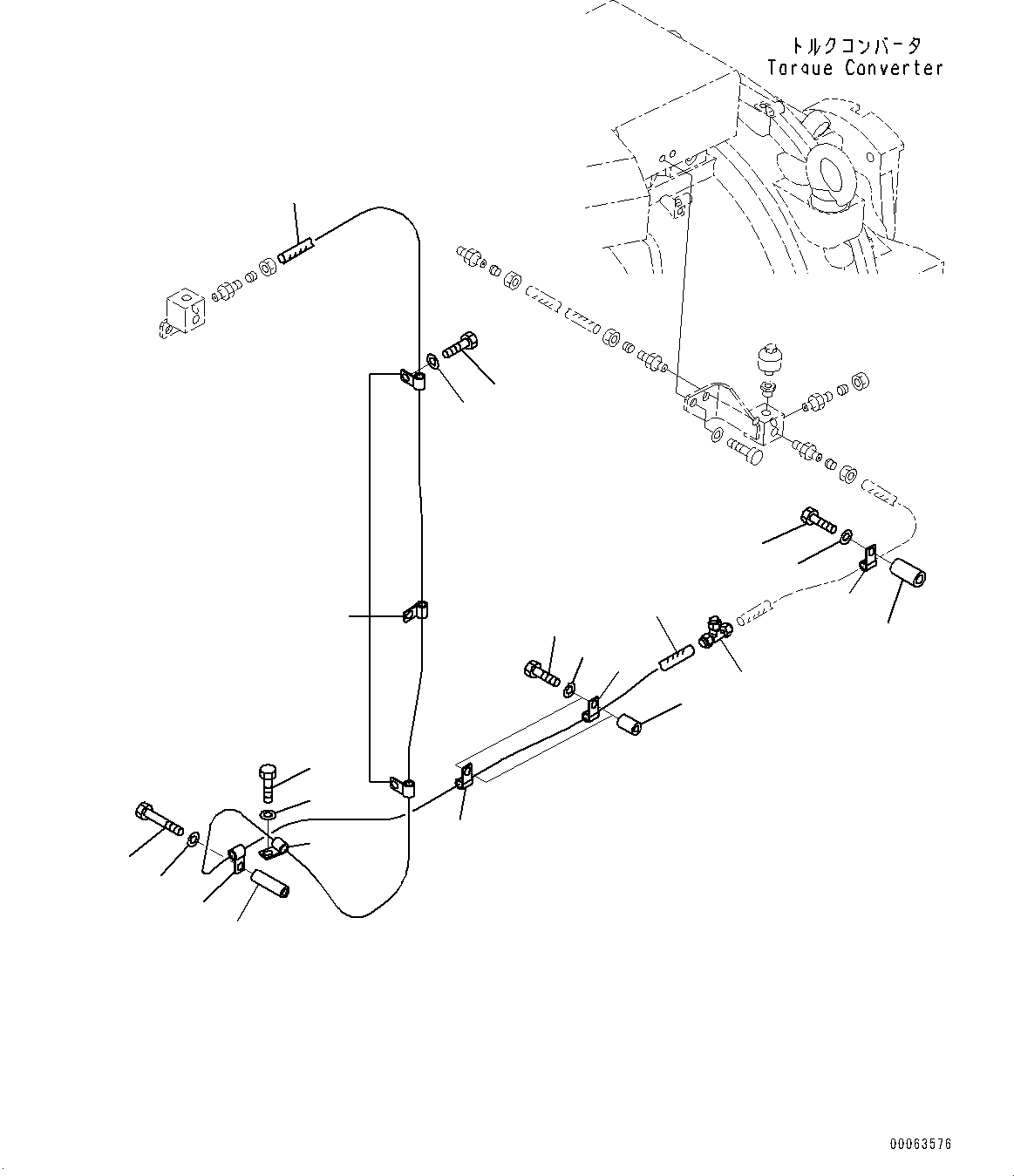 Dump Trucks Komatsu / HD785-7 S/N 30001-UP (KAL Spec.)(0000643C) / Transmission Piping, Breather Piping (1/2) (#30001-)(H003002 : H3310-001002)