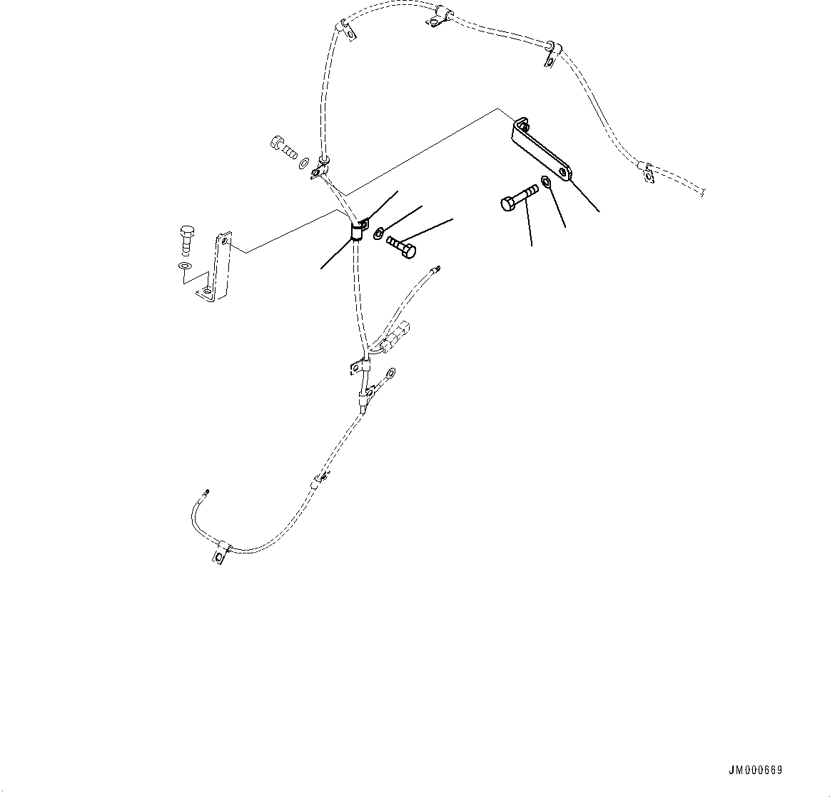 Dump Trucks Komatsu / HD785-7 S/N 30001-UP (KAL Spec.)(0000643C) / Pre Lubrication, Wiring Harness Mounting (2/3) (#30001-)(B009003 : B0740-002003)