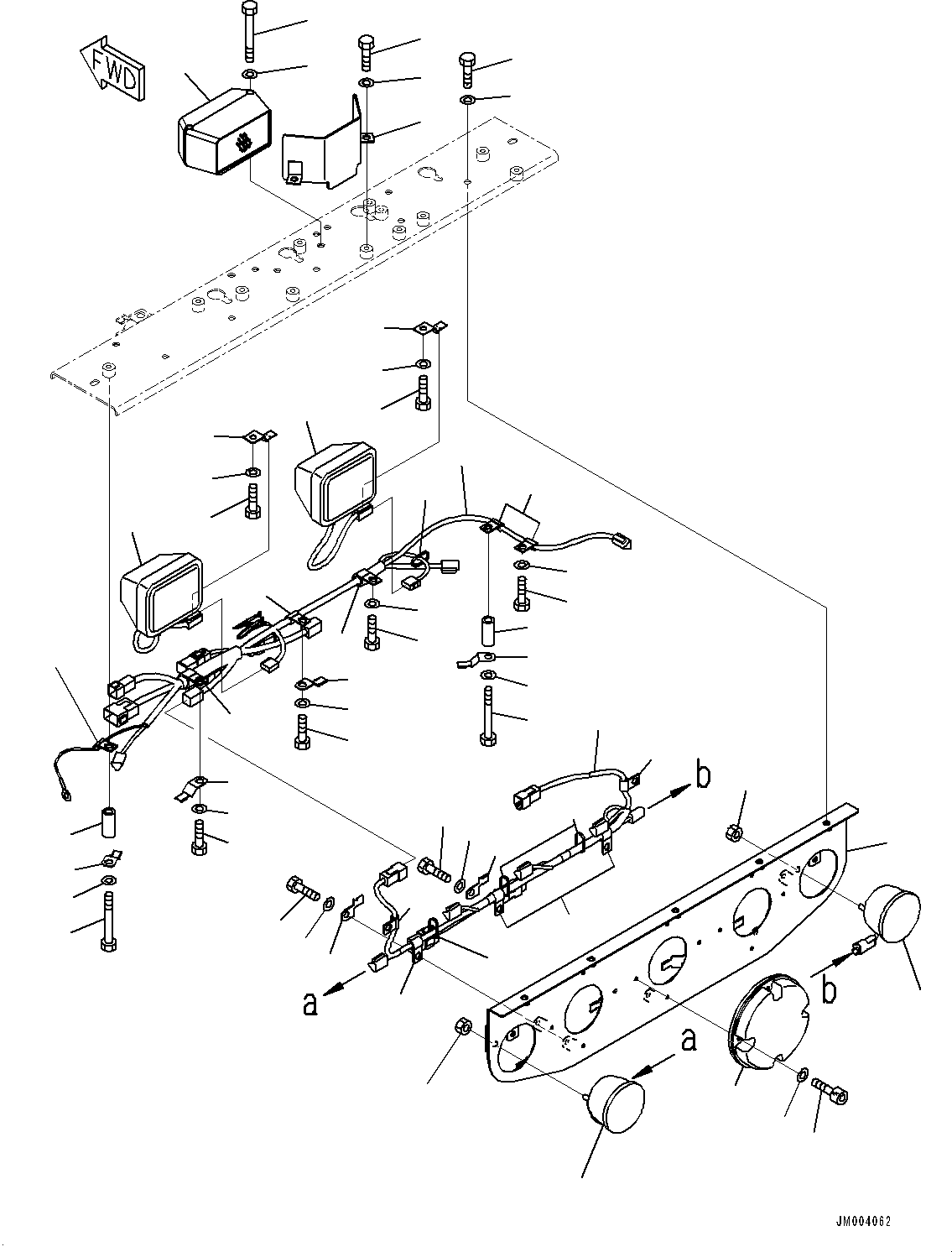 Dump Trucks Komatsu / HD785-7 S/N 30001-UP (KAL Spec.)(0000643C) / Rear Combination Lamp and Backup Alarm, Lamp and Buzzer (#30001-)(E006002 : E0302-018002)