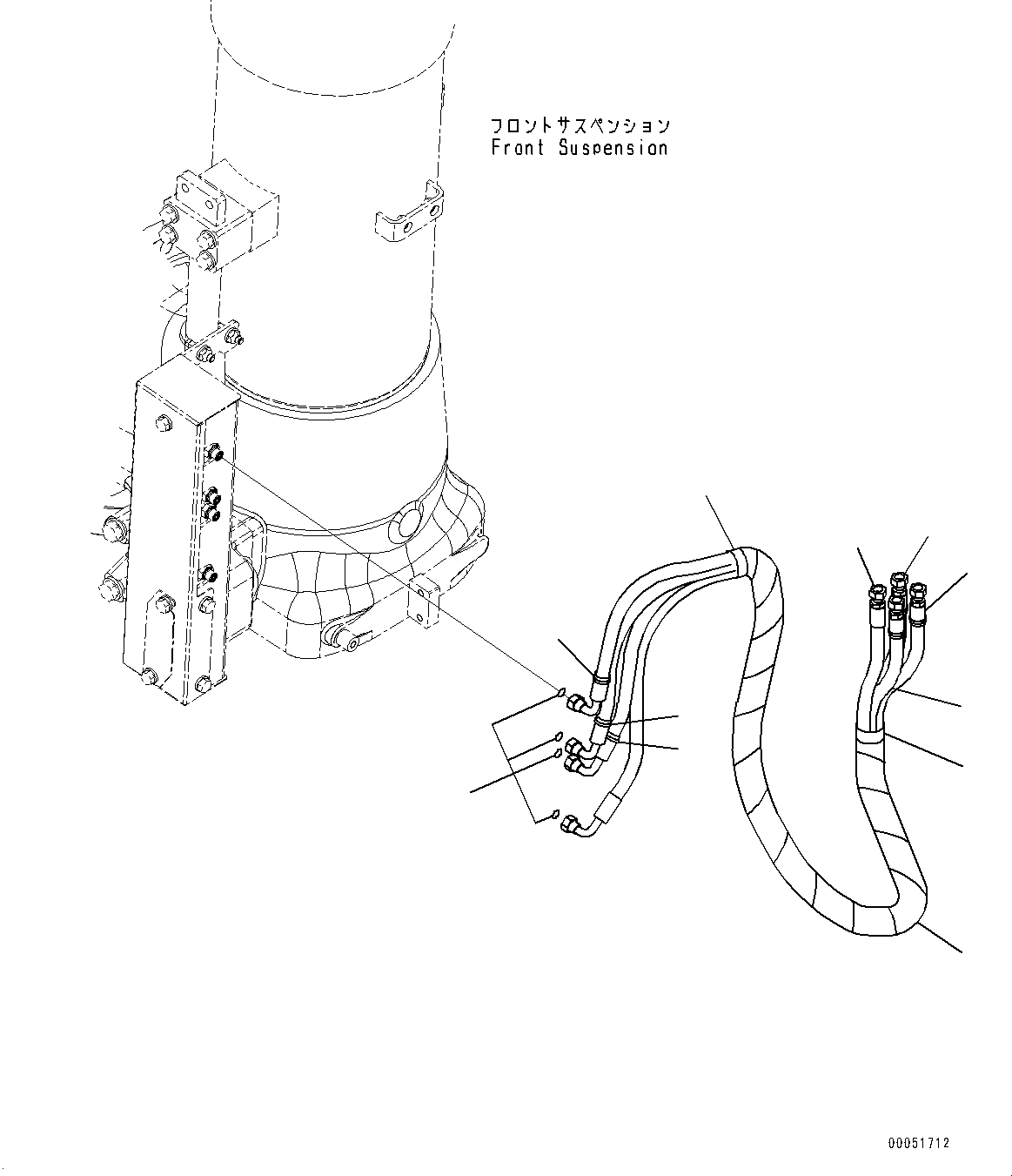 Dump Trucks Komatsu / HD785-7 S/N 30001-UP (KAL Spec.)(0000643C) / Front Axle, Hose (1/2) (#30001-)(F012016 : F4400-031014)