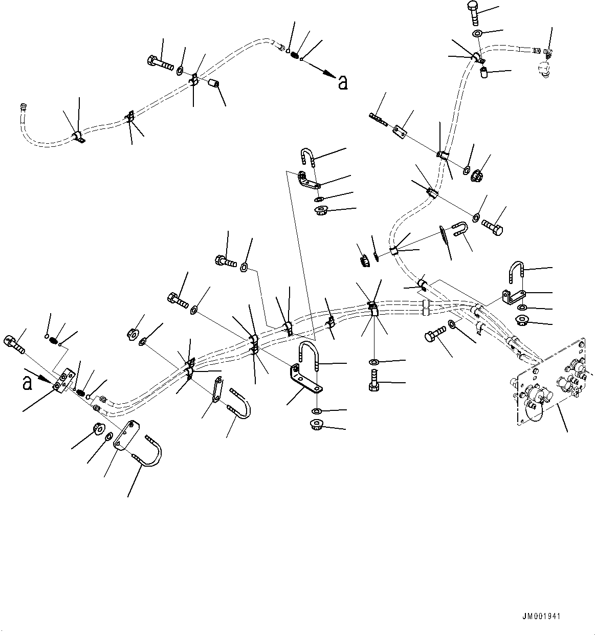 Dump Trucks Komatsu / HD785-7 S/N 30001-UP (KAL Spec.)(0000643C) / Oil Quick Charge Unit, Mounting Parts (#30001-)(V009003 : V0347-003003)