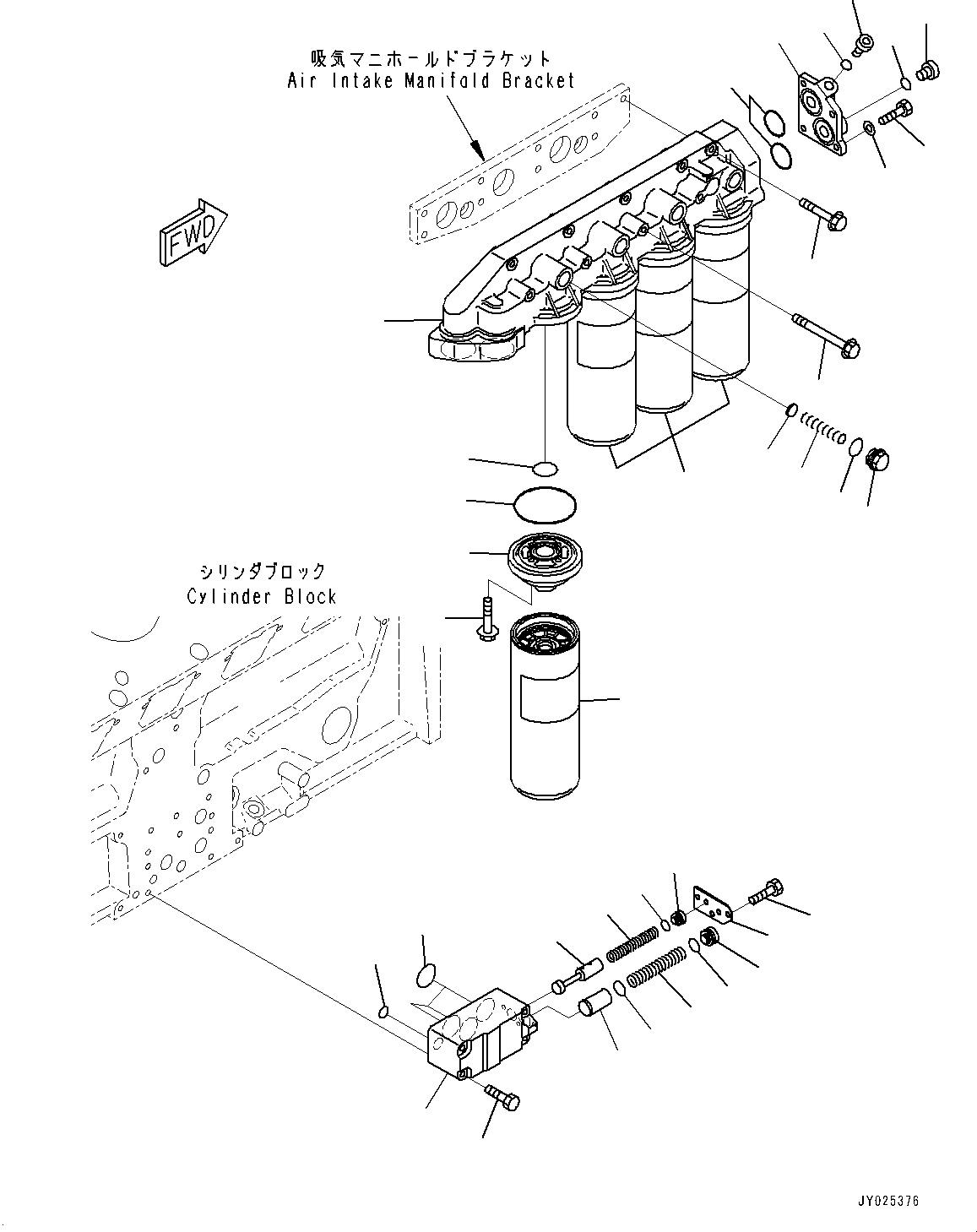 Engines Komatsu / SAA12V140E-3B S/N 505077-UP (For HD785-7/HD785AT-7)(0000644C) / Engine Oil Filter, Oil Filter Related Parts (#506670-)(C006002 : A3110-003001A)