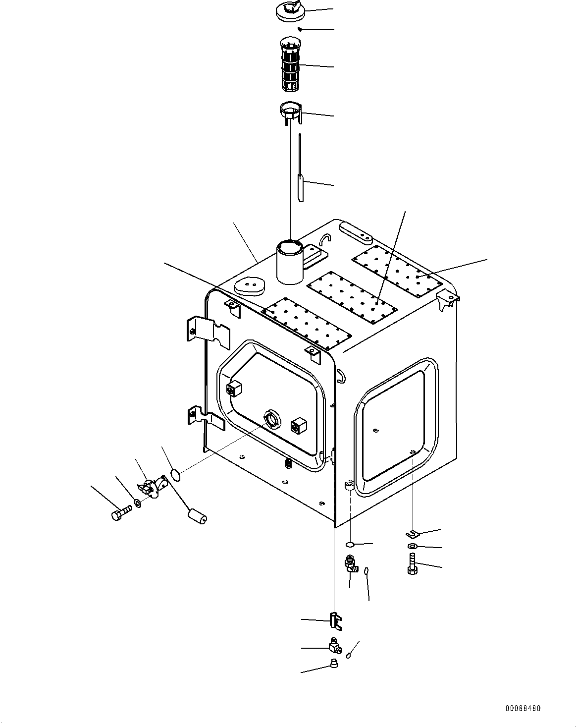 Excavators Komatsu / PC200LC-8M0 S/N 400001-UP(0000650C) / Fuel Tank (#400001-)(D001001 : D0100-001001)