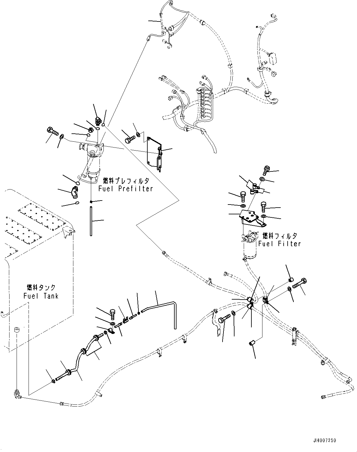 Excavators Komatsu / PC200LC-8M0 S/N 400001-UP(0000650C) / Fuel Supply Piping, Drain Piping (#400001-400014)(D002002 : D0200-008003)