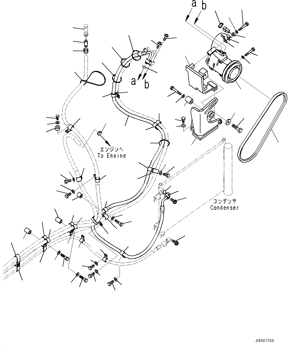 Excavators Komatsu / PC200LC-8M0 S/N 400001-UP(0000650C) / Air Conditioner,  (#400002-)(K017002 : K0700-009001A)