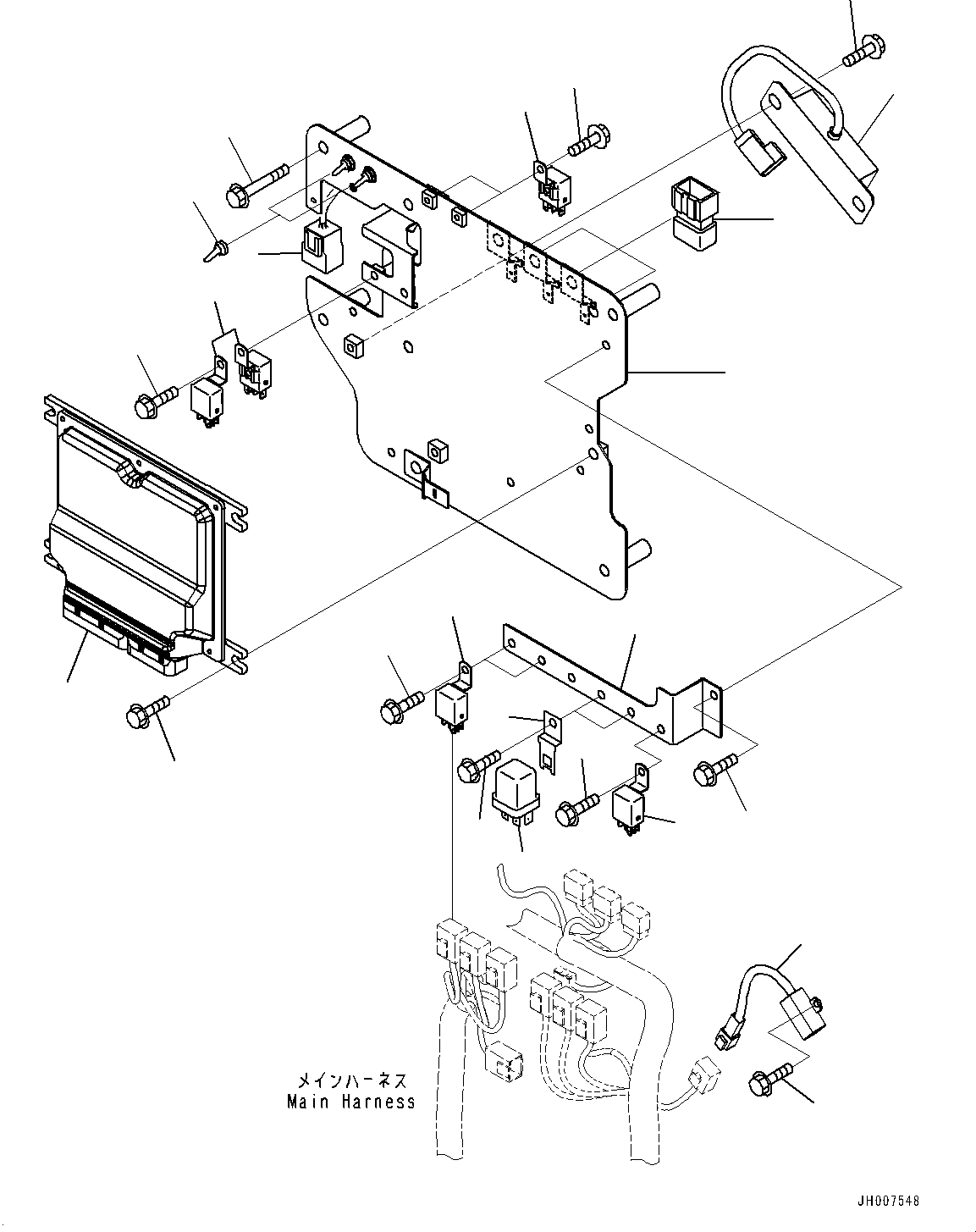 Excavators Komatsu / PC200LC-8M0 S/N 400001-UP(0000650C) / Cab, Cab In Parts, Sub Plate and Relay (#400001-400001)(K019021 : K1110-205021)