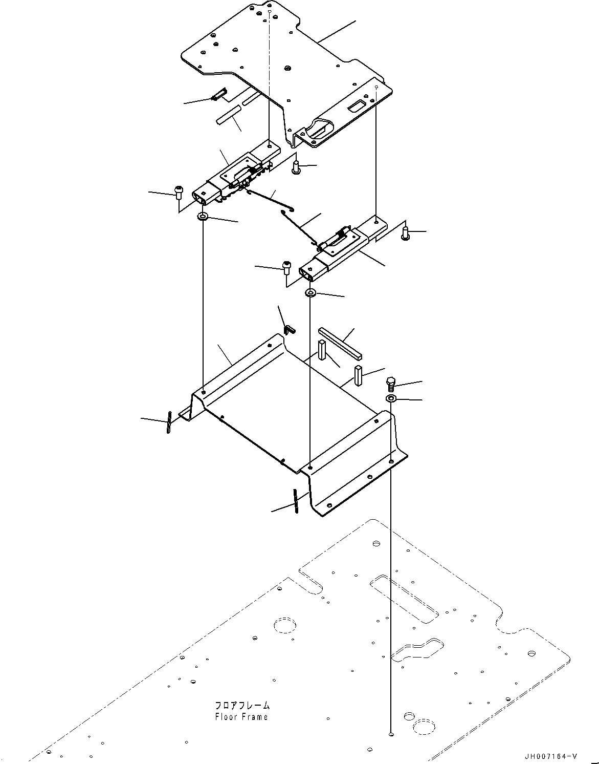 Excavators Komatsu / PC200LC-8M0 S/N 400001-UP(0000650C) / Cab, Floor, Base (#400001-400001)(K019031 : K1110-205031)