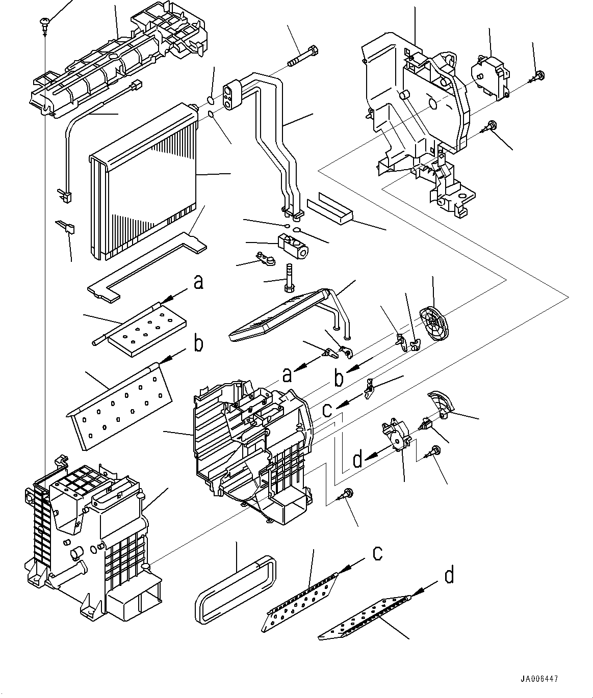 Excavators Komatsu / PC200LC-8M0 S/N 400001-UP(0000650C) / Cab, Inner Parts, Air Conditioner Unit (1/2) (#400002-)(K018046 : K1110-206046)