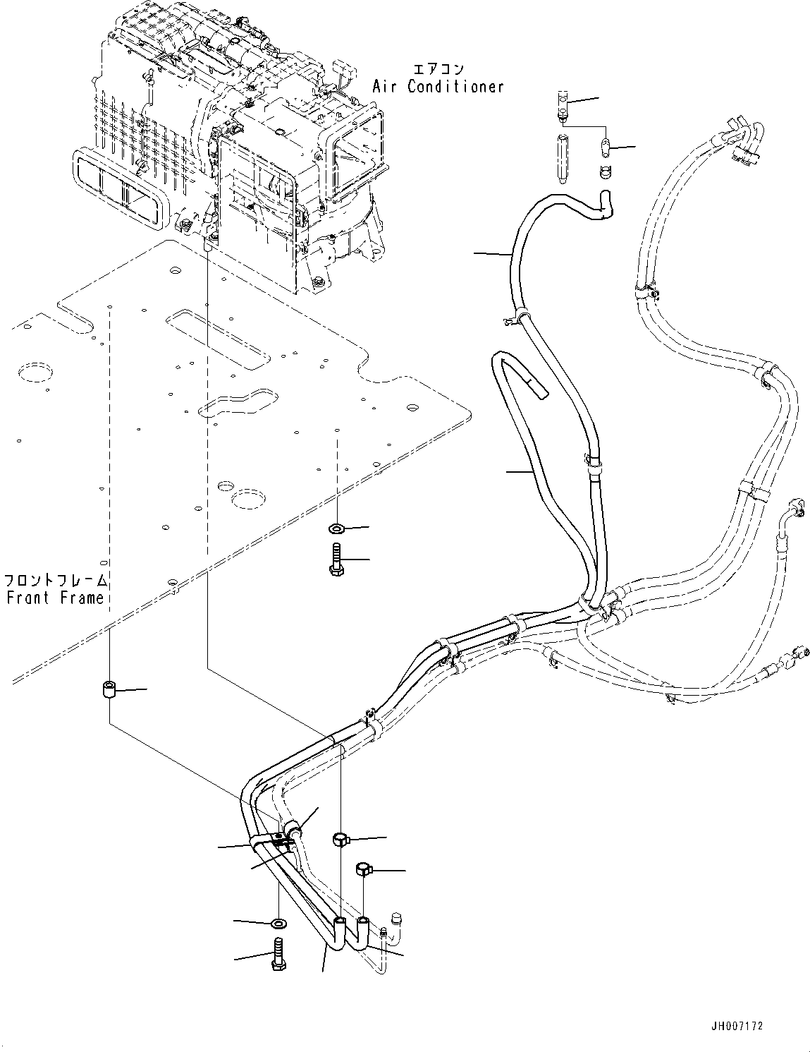 Excavators Komatsu / PC200LC-8M0 S/N 400001-UP(0000650C) / Cab, Floor, Heater Hose (#400001-400001)(K019051 : K1110-205051)