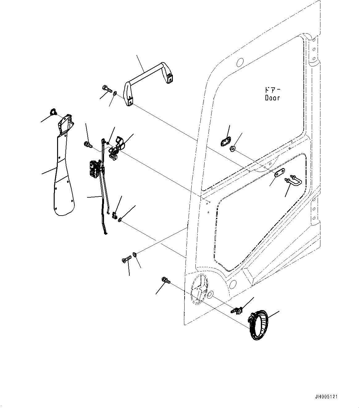 Excavators Komatsu / PC200LC-8M0 S/N 400001-UP(0000650C) / Cab, Door Lock (#400001-400001)(K019006 : K1110-205006)