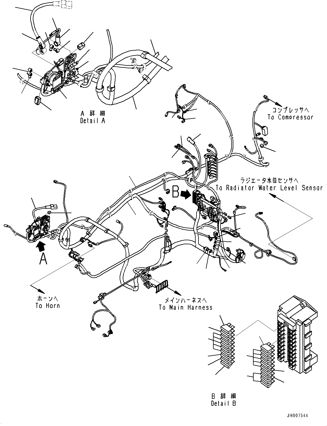 Excavators Komatsu / PC200LC-8M0 S/N 400001-UP(0000650C) / Cab, Floor, Wiring Harness (#400001-400001)(K019032 : K1110-205032)