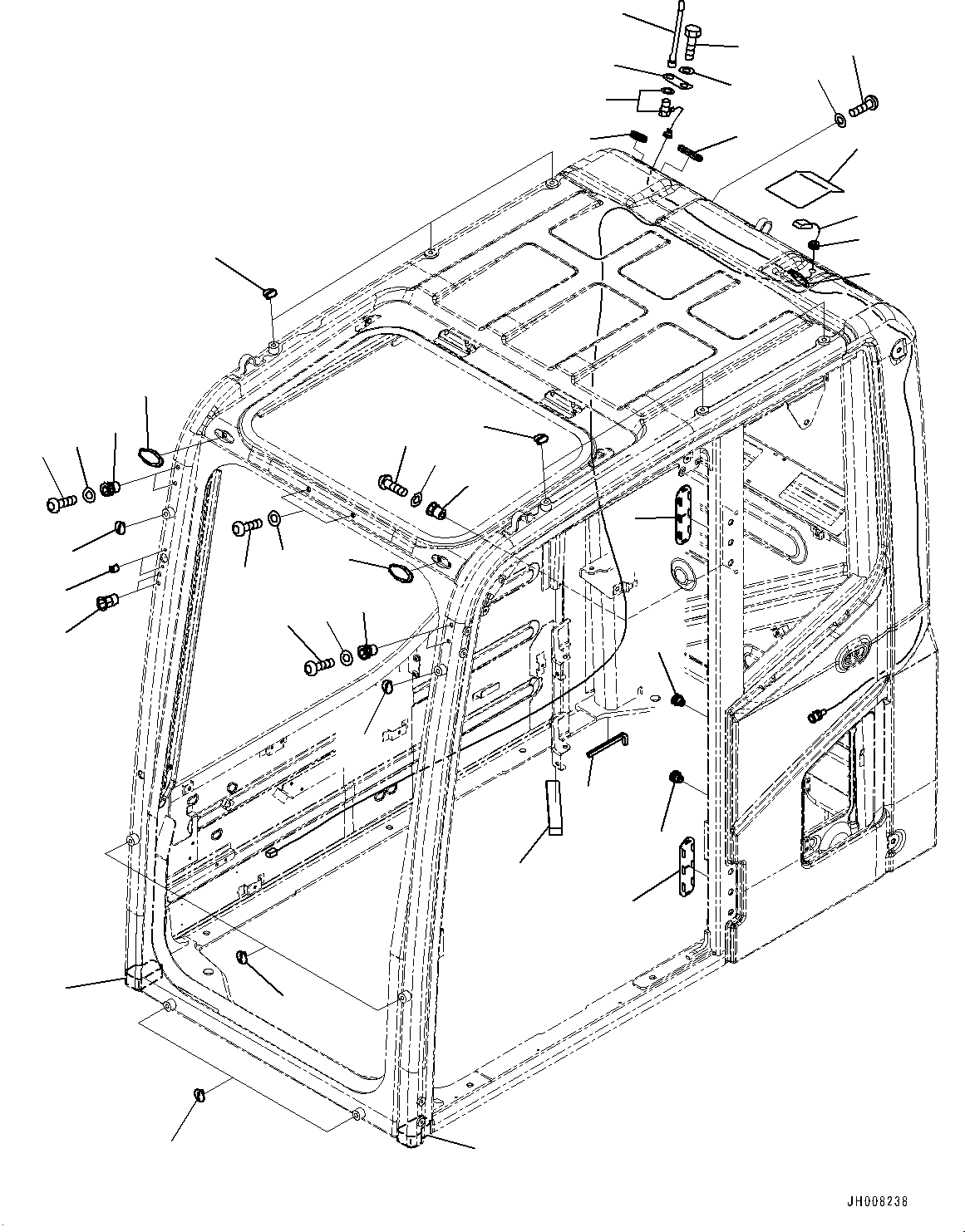 Excavators Komatsu / PC200LC-8M0 S/N 400001-UP(0000650C) / Cab, KOMTRAX Film Antenna (#400001-)(K020013 : K1110-207013)