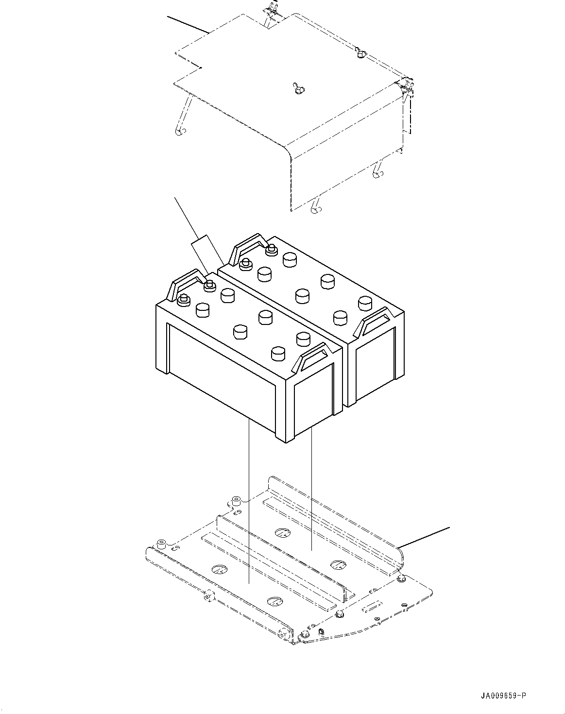 Bulldozers Komatsu / D61PX-23 S/N 30001-UP(0000655C) / Battery (#30001-)(E001001 : E0110-001001)