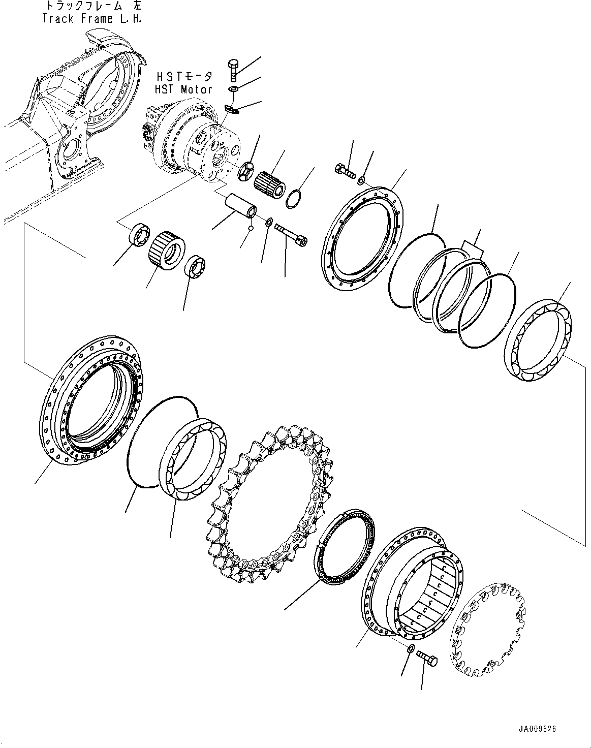 Bulldozers Komatsu / D61PX-23 S/N 30001-UP(0000655C) / Final Drive, Hub, L.H. (#30001-31847)(F001002 : F2380-002002)