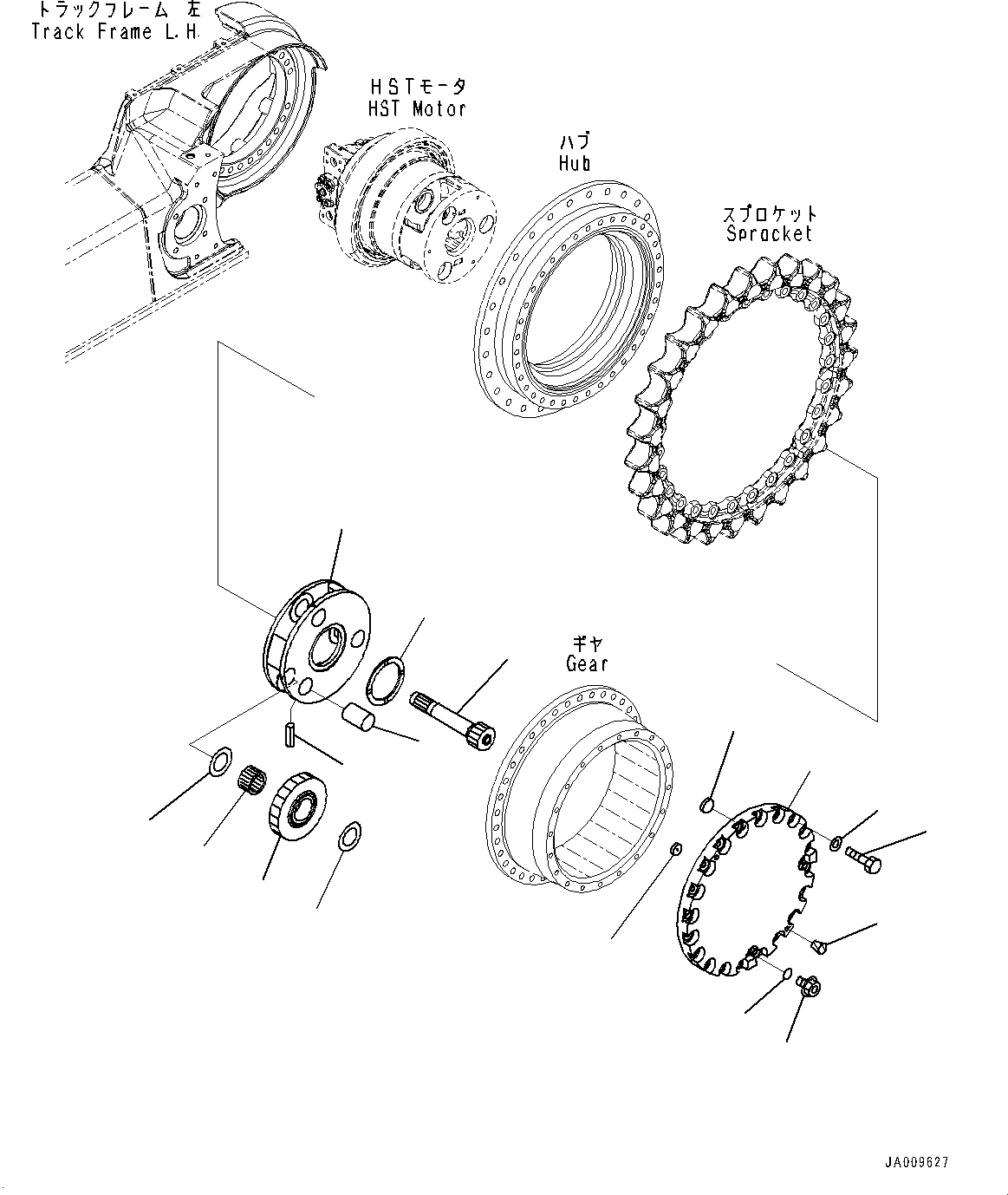 Bulldozers Komatsu / D61PX-23 S/N 30001-UP(0000655C) / Final Drive, Carrier, L.H. (#30001-)(F001004 : F2380-002003)