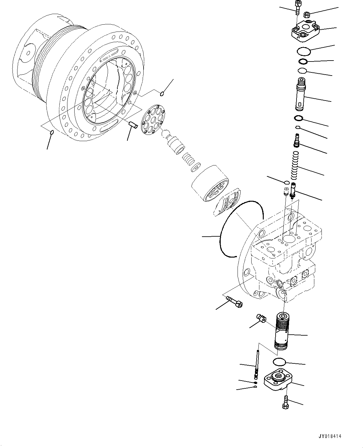 Bulldozers Komatsu / D61PX-23 S/N 30001-UP(0000655C) / Final Drive, HST Motor, L.H. (2/4) (#30001-)(F001007 : F2380-002005)