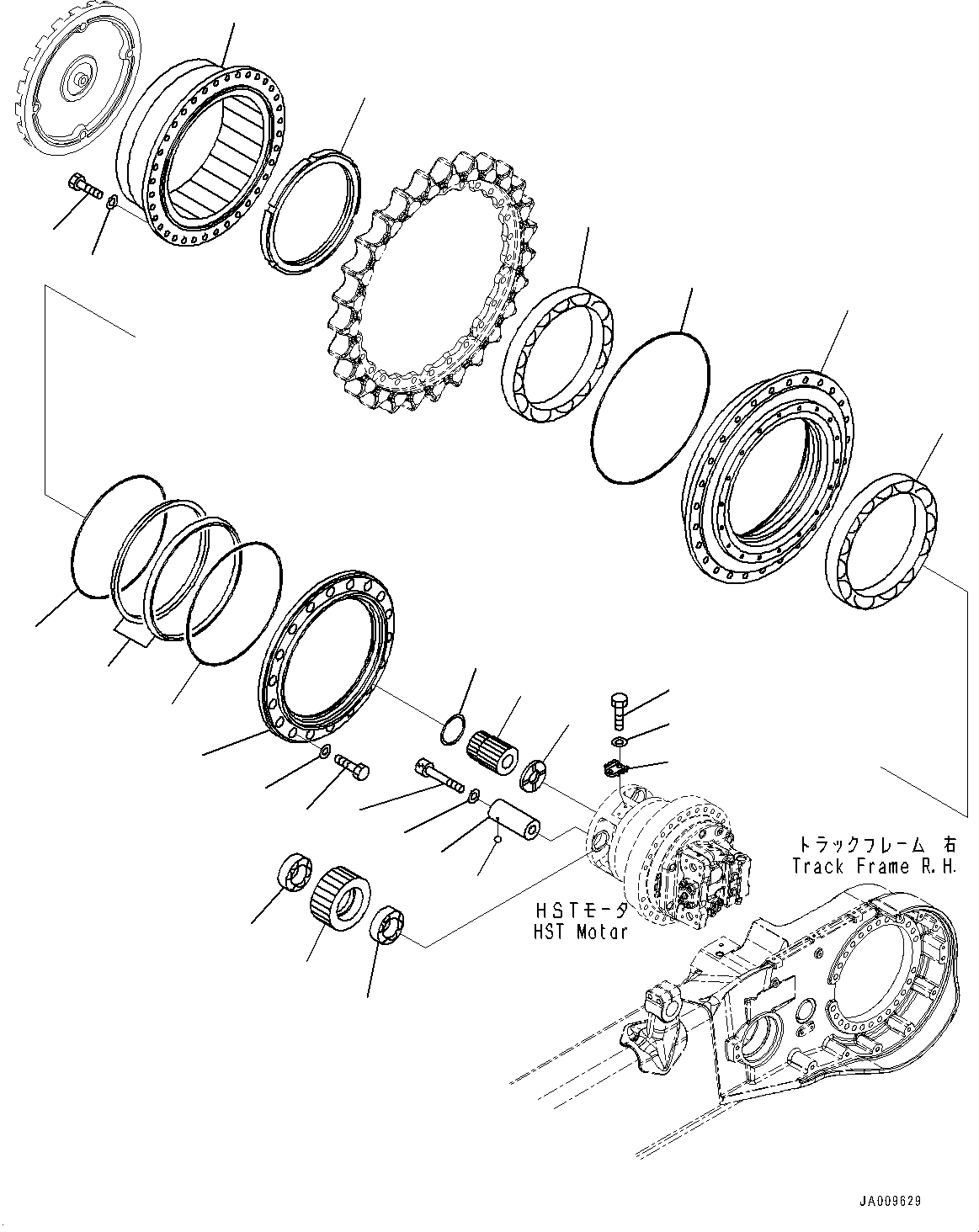 Bulldozers Komatsu / D61PX-23 S/N 30001-UP(0000655C) / Final Drive, Hub, R.H. (#30001-31847)(F002011 : F2380-001009)