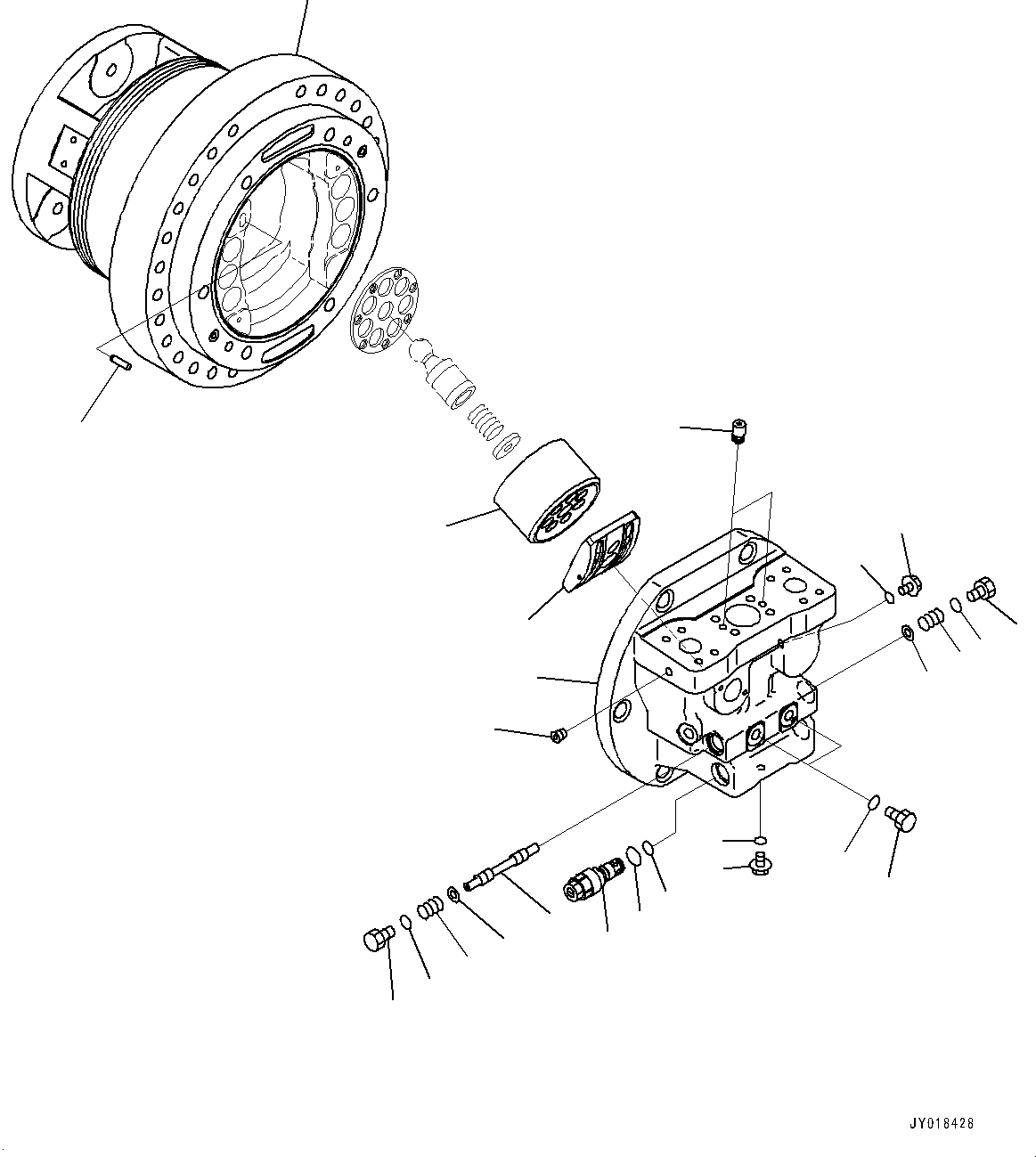 Bulldozers Komatsu / D61PX-23 S/N 30001-UP(0000655C) / Final Drive, HST Motor, R.H. (1/4) (#30001-31847)(F001014 : F2380-002011)