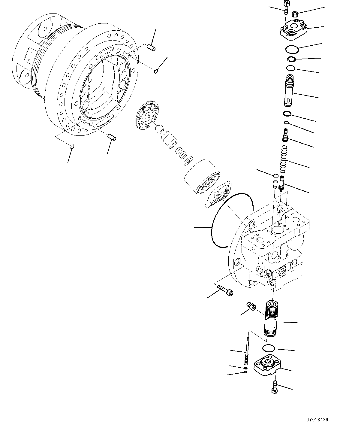 Bulldozers Komatsu / D61PX-23 S/N 30001-UP(0000655C) / Final Drive, HST Motor, R.H. (2/4) (#30001-)(F001016 : F2380-002012)