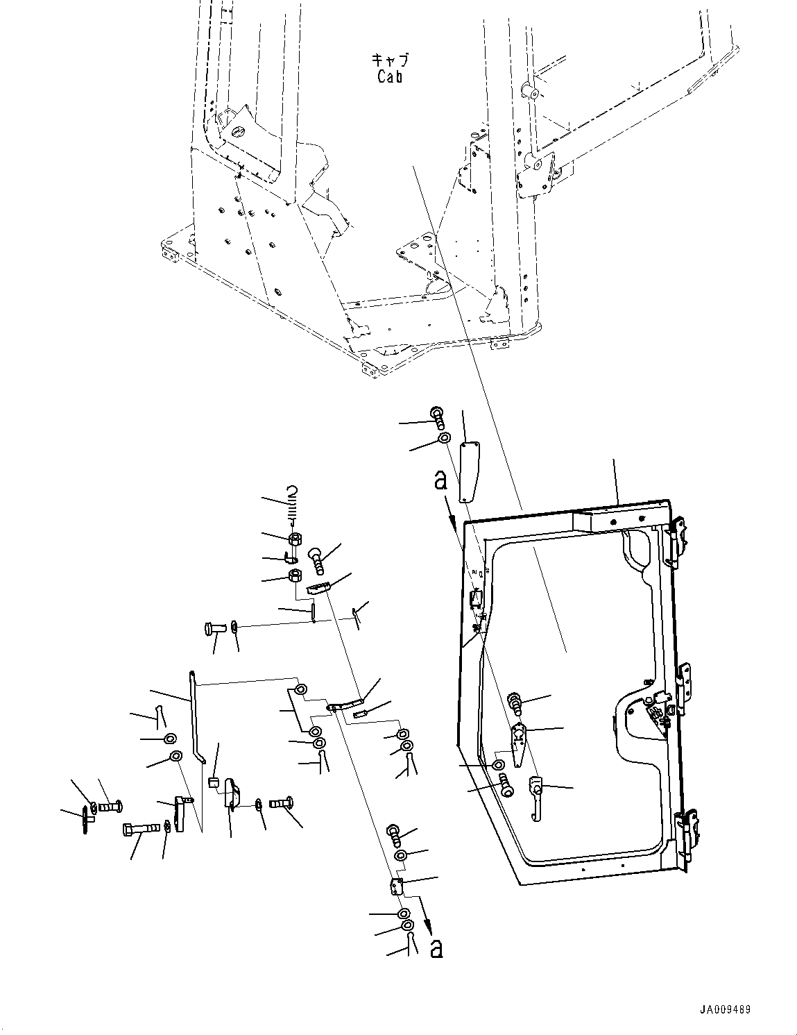Bulldozers Komatsu / D61PX-23 S/N 30001-UP(0000655C) / Cab, Door and Latch, L.H. (#30001-)(K012002 : K0210-002002)