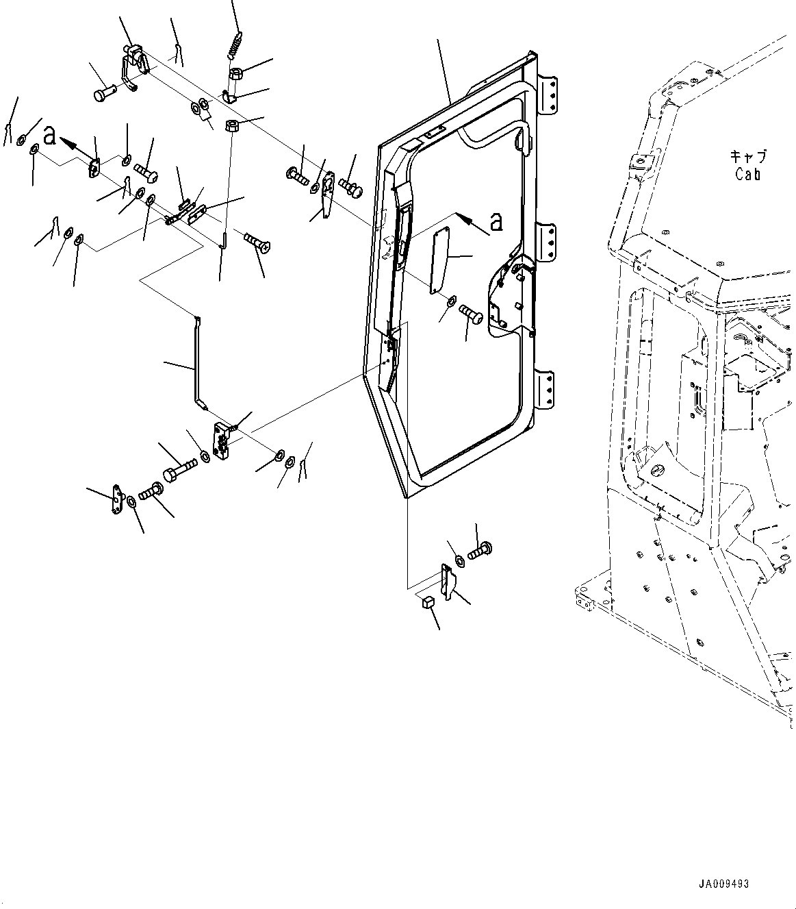 Bulldozers Komatsu / D61PX-23 S/N 30001-UP(0000655C) / Cab, Door and Latch, R.H. (#30001-)(K016004 : K0210-006004)