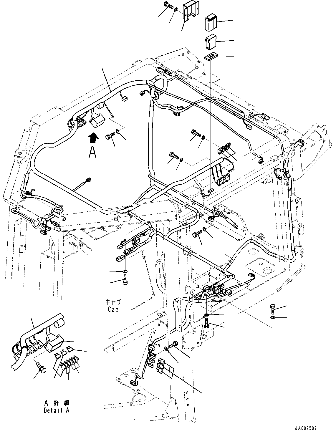 Bulldozers Komatsu / D61PX-23 S/N 30001-UP(0000655C) / Cab, Cab Wiring Harness (#30001-)(K016012 : K0210-006012)