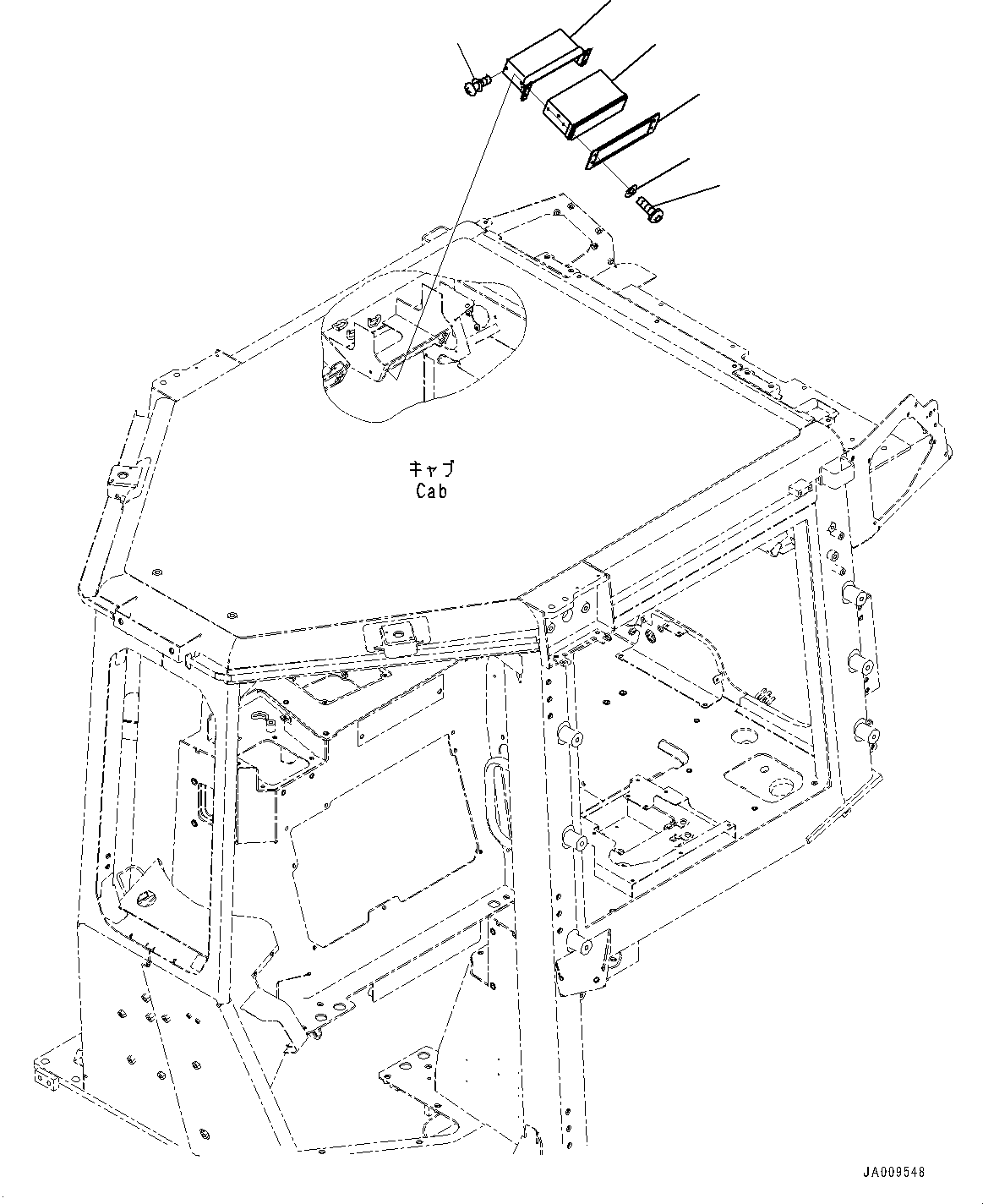 Bulldozers Komatsu / D61PX-23 S/N 30001-UP(0000655C) / Cab, Radio (#30001-)(K015016 : K0210-005016)