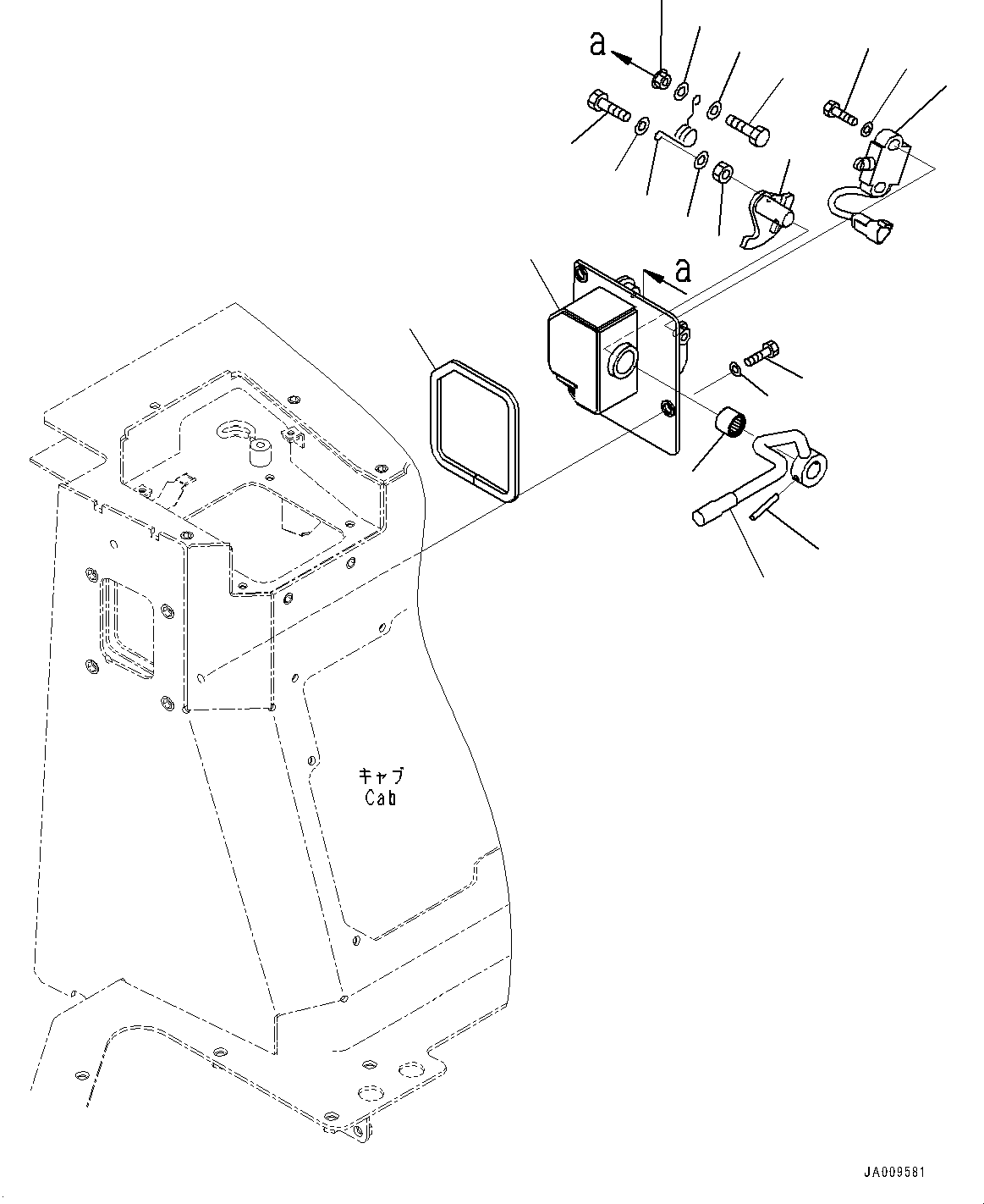 Bulldozers Komatsu / D61PX-23 S/N 30001-UP(0000655C) / Cab, Console Cover, Rear (#30001-)(K012040 : K0210-002039)