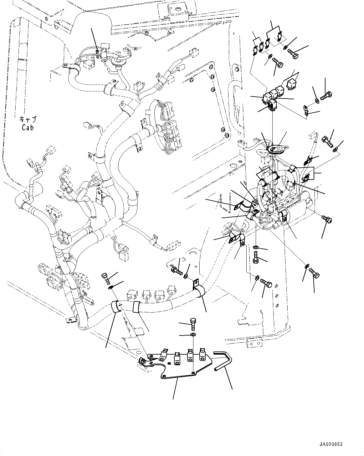 Bulldozers Komatsu / D61PX-23 S/N 30001-UP(0000655C) / Cab, Fuse Box (#30001-)(K015047 : K0210-005046)
