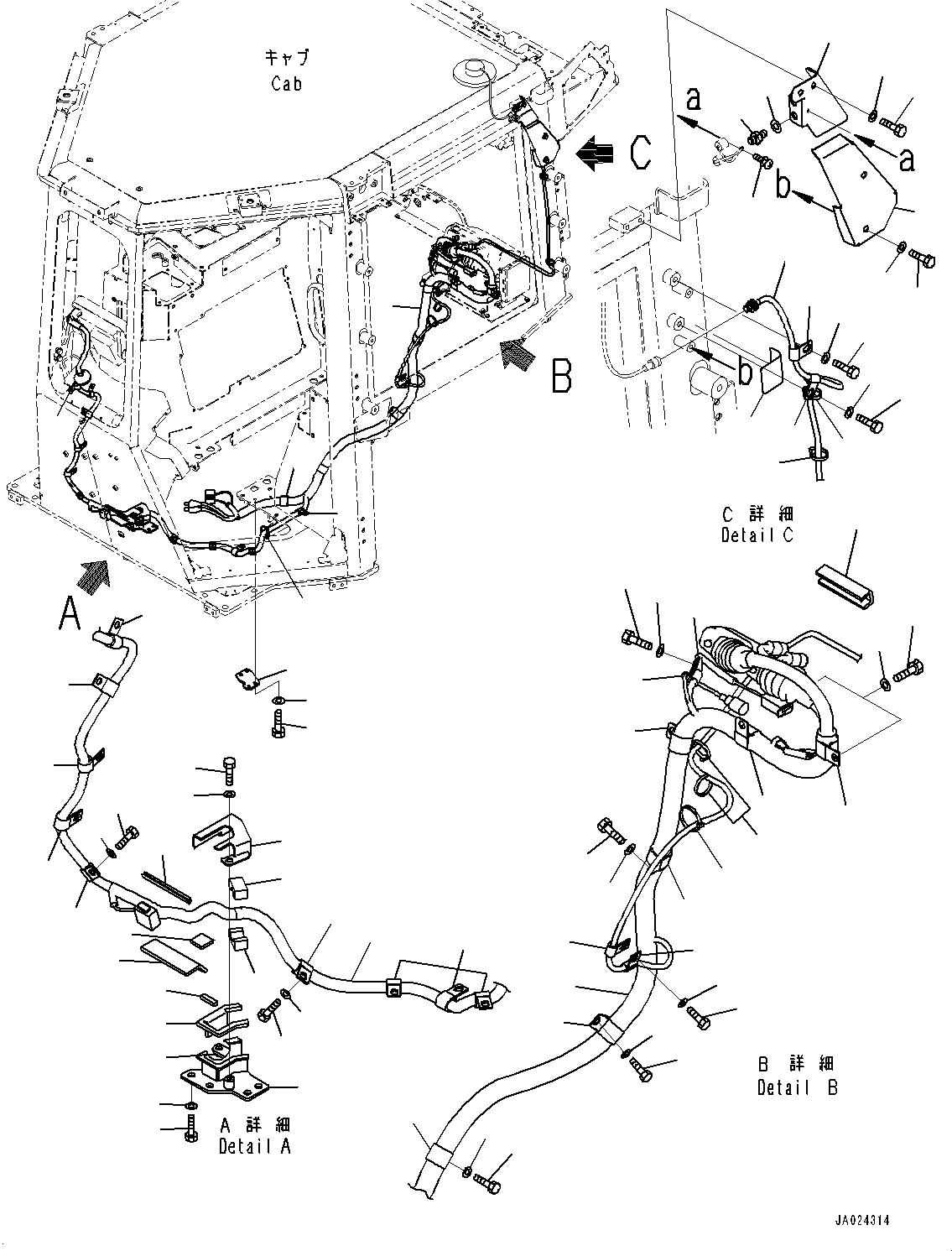 Bulldozers Komatsu / D61PX-23 S/N 30001-UP(0000655C) / Cab Electrical Unit, Wiring Harness (#31989-)(K019003 : K0230-002002A)