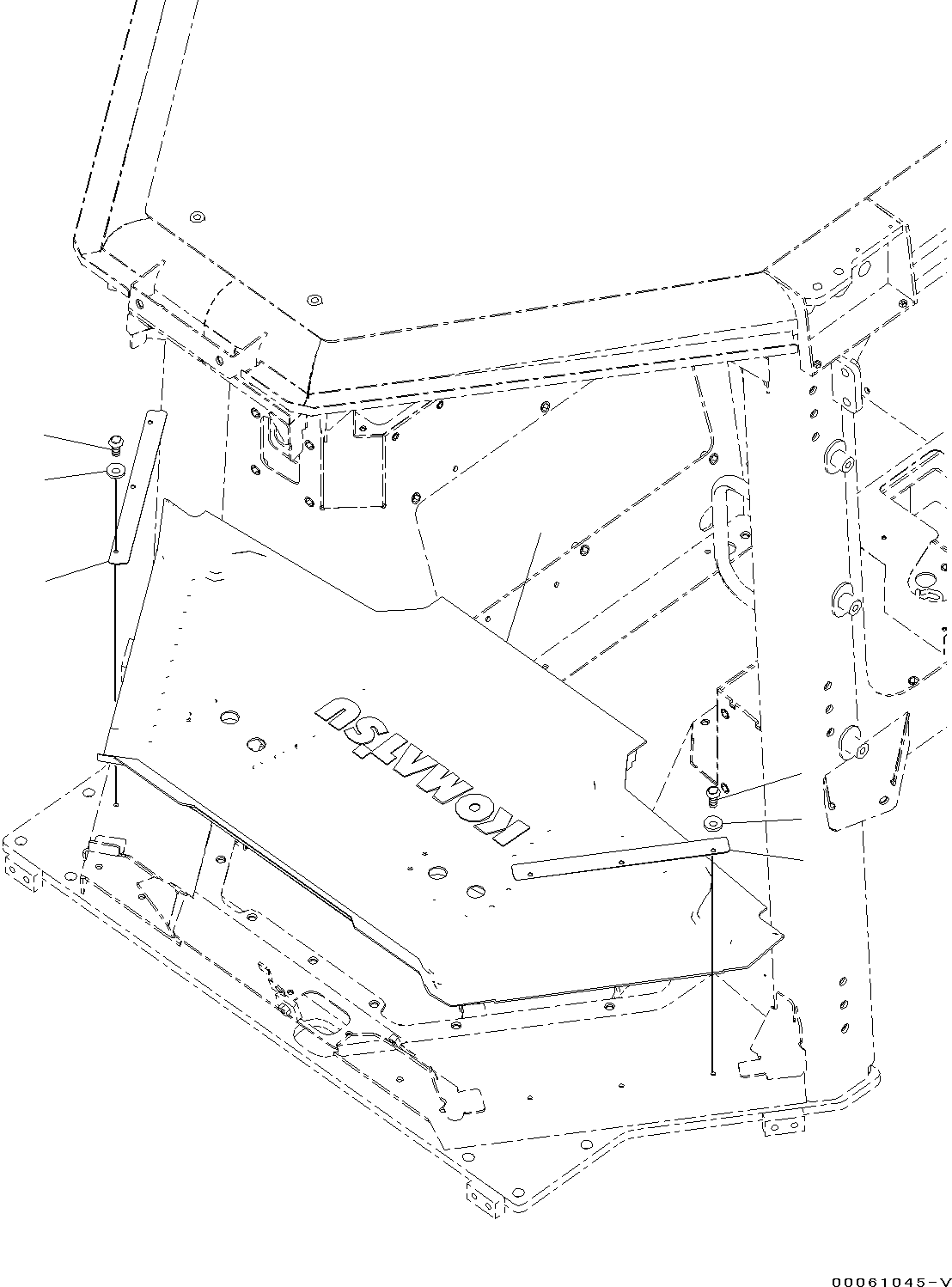 Bulldozers Komatsu / D61PX-23 S/N 30001-UP(0000655C) / Floor Mat (#30001-)(K020001 : K0310-001001)