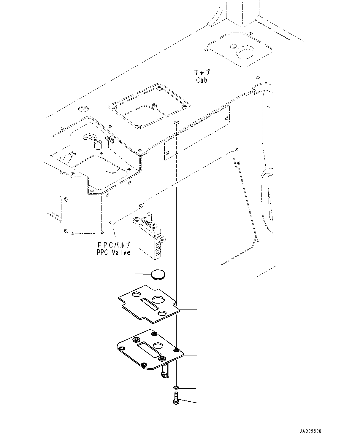 Bulldozers Komatsu / D61PX-23 S/N 30001-UP(0000655C) / Rear Work Equipment Control, Bracket (#30001-)(K026001 : K2520-001001)