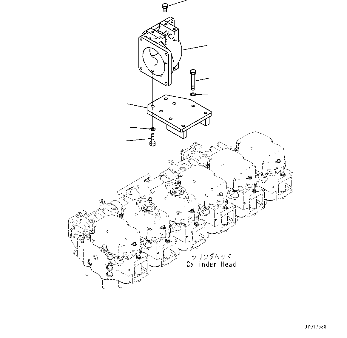Engines Komatsu / SAA6D140E-6A S/N 730001-UP (For HM400-3)(0000657C) / Exhaust Gas Re-circulation (EGR) Valve, EGR Valve and Cooler Mounting (#730001-)(A010001 : A1550-001001)