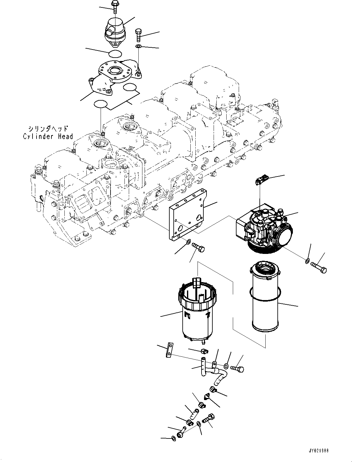 Engines Komatsu / SAA6D140E-6A S/N 730001-UP (For HM400-3)(0000657C) / Komatsu Diesel Particulate Filter (KDPF) (#730001-)(A012001 : B9999-503001)
