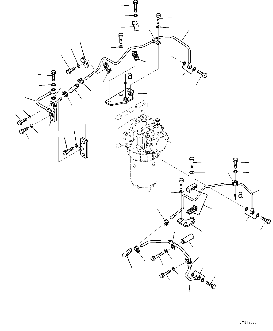 Engines Komatsu / SAA6D140E-6A S/N 730001-UP (For HM400-3)(0000657C) / Komatsu Closed Crankcase Ventilation (KCCV), Coolant Piping (#730001-)(A013003 : A1210-001003)