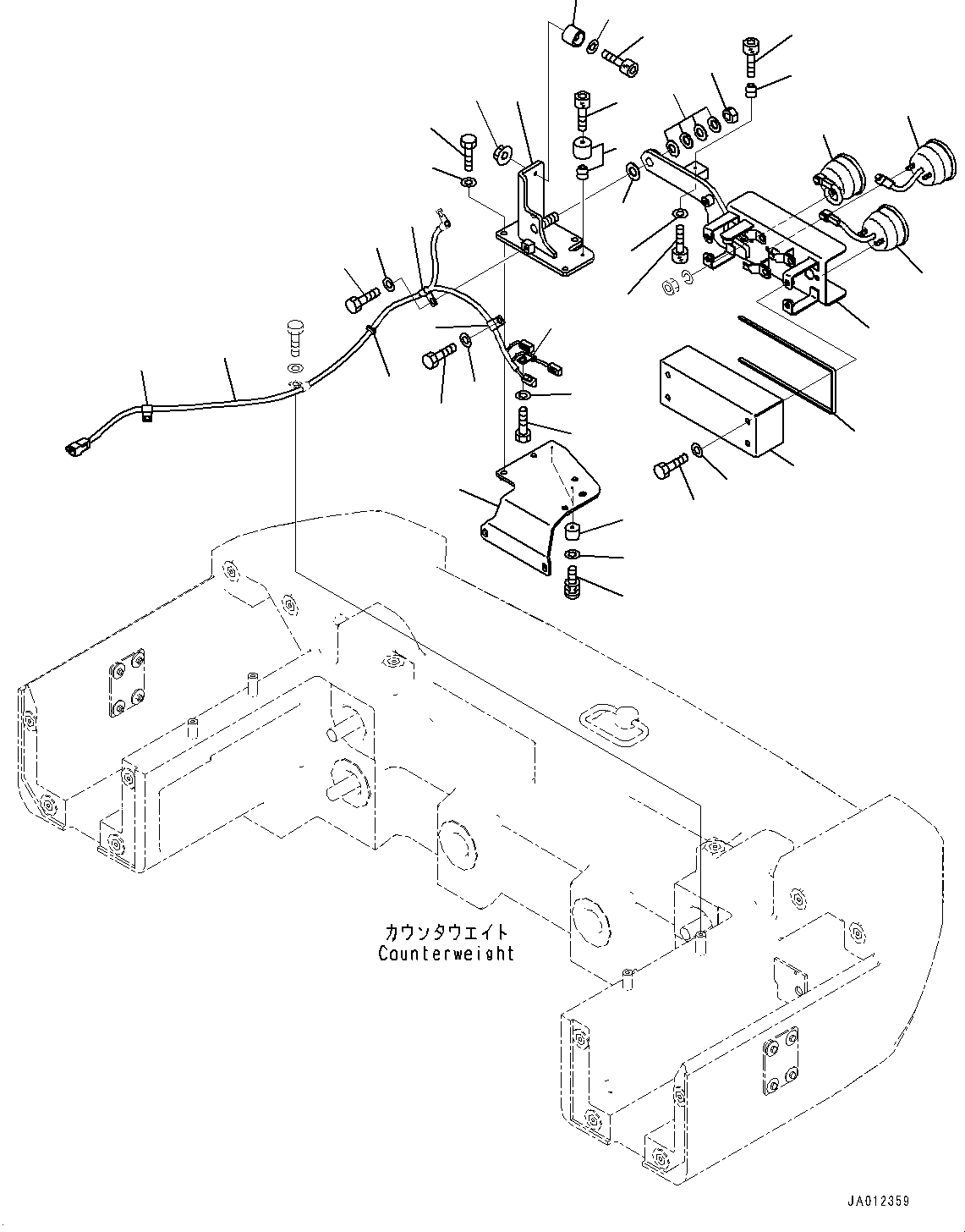 Wheel Loaders Komatsu / WA470-7 S/N 10001-UP(0000681C) / Battery Box, Rear Combination Lamp, L.H. (#10001-10248)(E004005 : E0120-002005)