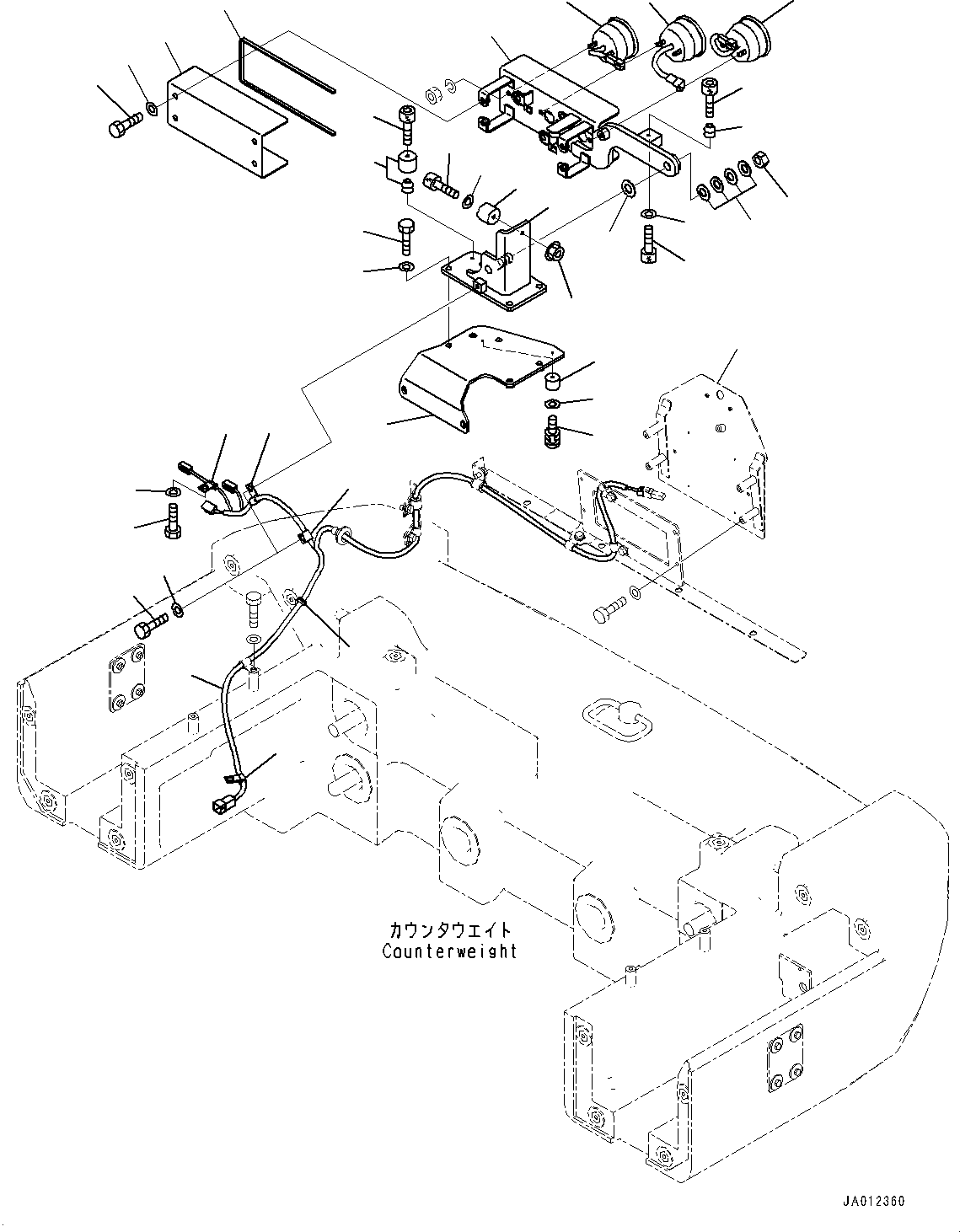 Wheel Loaders Komatsu / WA470-7 S/N 10001-UP(0000681C) / Battery Box, Rear Combination Lamp, L.H. (#10249-)(E004006 : E0120-002005A)
